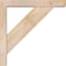 Ekena Millwork Traditional Block Smooth Bracket w/ Offset Brace, Douglas Fir, 3 1/2"W x 16"D x 16"H BKT0402X16X16TRA05SDF - alternate 3
